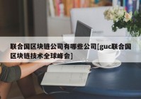 联合国区块链公司有哪些公司[guc联合国区块链技术全球峰会]